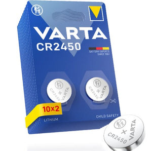 CR2450 litiumbatteri 3 V, 20-pakning