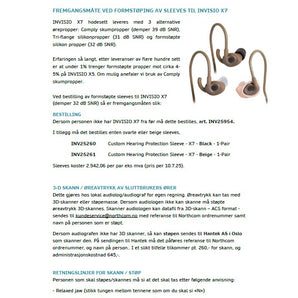 FREMGANGSMÅTE VED FORMSTØPING AV SLEEVES TIL INVISIO X7