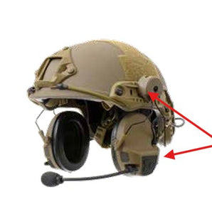 INVISIO T30 Headset, Helmet Mount for ARC, Tan