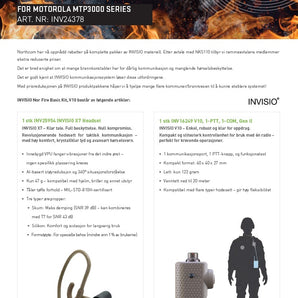 INVISIO Nor Fire Basic Kit, X7, V10II, Tan - for Motorola MTP3000 series