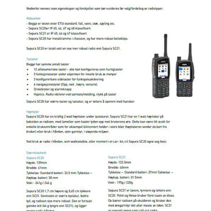 Sepura SC20 vs Sepura SC21