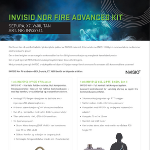Faktaark INVISIO Advanced Kit Sepura
