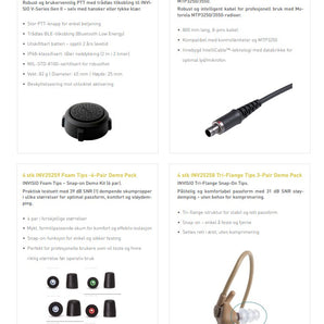 INVISIO Nor Fire Team Kit, 4x X7, 1x V10II, Tan - for Motorola MTP3000 series